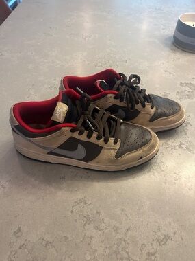 Nike SB Dunks Sneakers in Brown, Tan, Black & Red Size 11